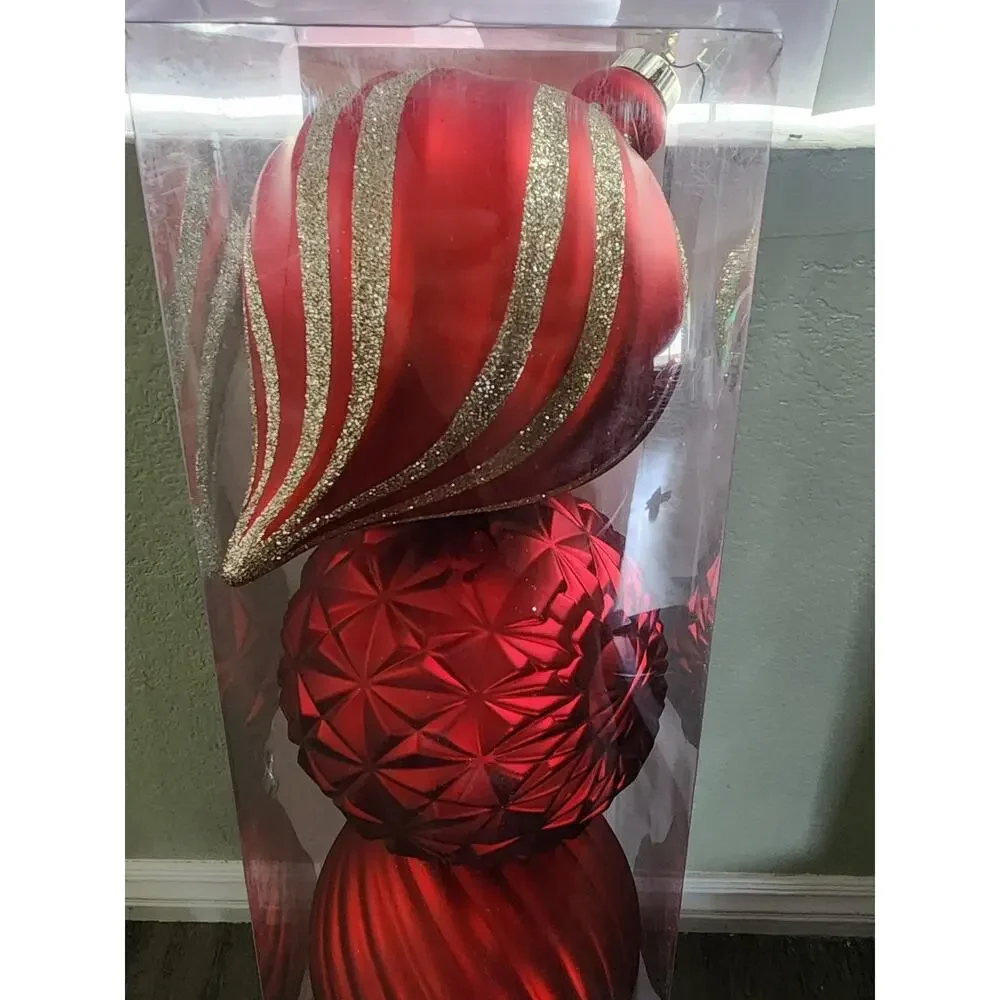CG Hunter Outdoor Christmas Red Ornaments 6 Pack 5.9